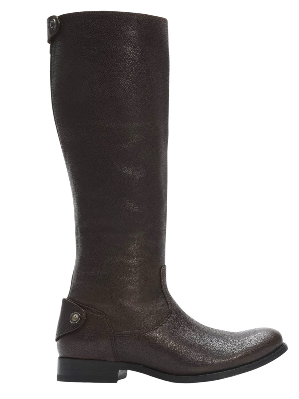 FRYE Melissa Button Back Zip Knee High Boot size 6 in Dark Brown